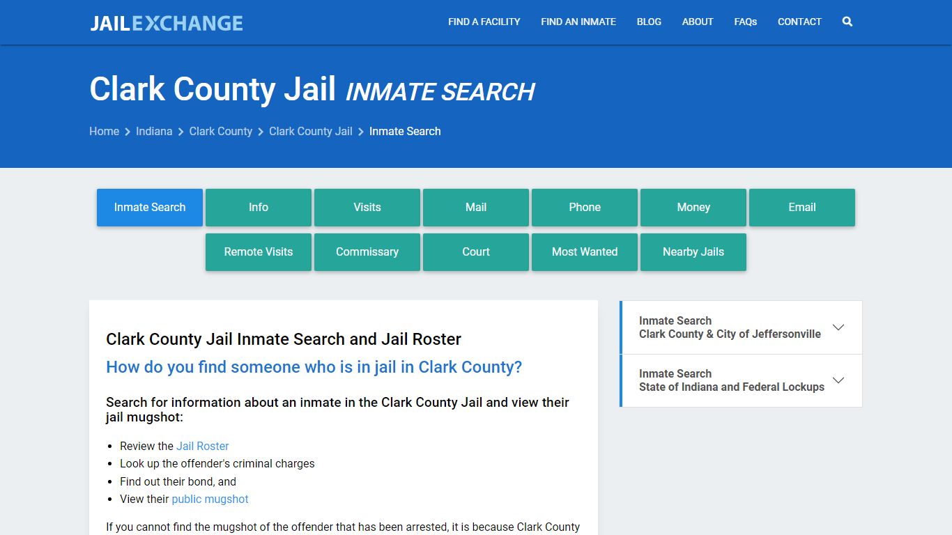 Inmate Search: Roster & Mugshots - Clark County Jail, IN